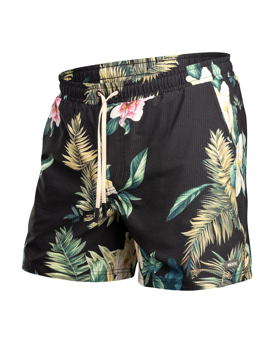 BN3TH Wave 2N1 Swim Short 5 Inch Magnolia Black M521025 | Front View | Mens Swim Shorts | Topdrawers Swimwear for Men