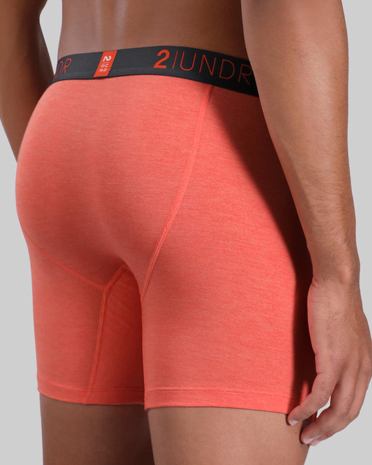 2UNDR Swing Shift Boxer Brief Coral 2U26BB | Rear View | Mens Boxer Briefs | Topdrawers Underwear for Men