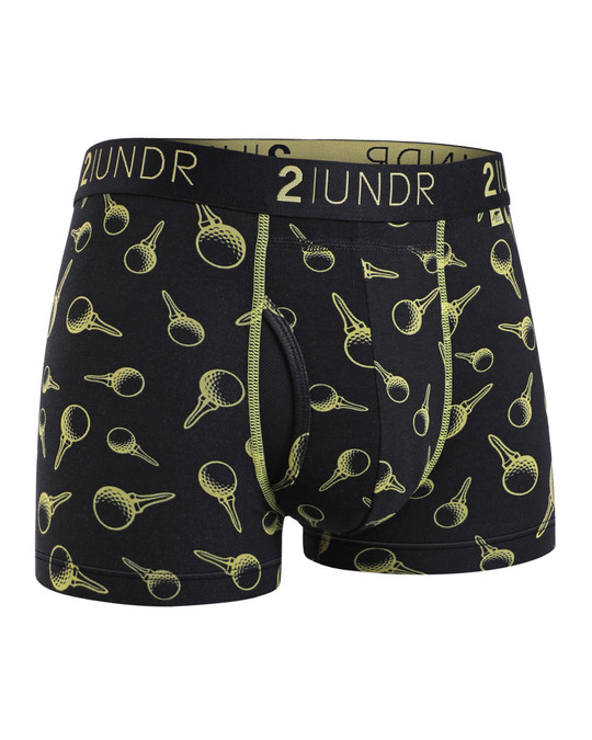 2UNDR Swing Shift Trunk Gold Tees 2U01TR | Front View | Mens Boxer Briefs | Topdrawers Underwear for Men