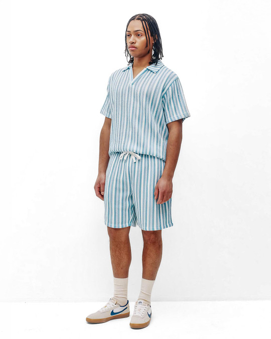 Kuwalla Tee Crochet Stripe Short KUL-0126-CST613 | Side View | Mens Shorts | Topdrawers Clothing for Men