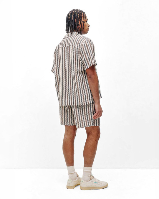 Kuwalla Tee Zig Zag Shirt KUL-0126-ZZSH113 | Rear View | Mens Short Sleeve Shirts | Topdrawers Clothing for Men