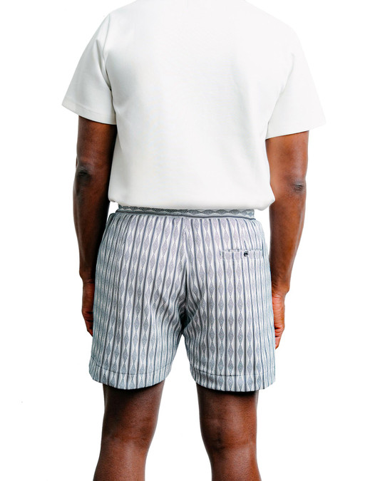 Champlain Jacquard Shorts Navy CHP-012-SS26007-01 | Rear View | Mens Shorts | Topdrawers Clothing for Men