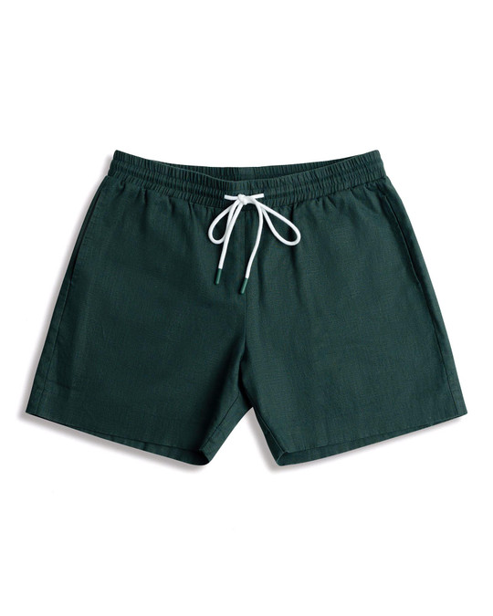 Champlain Linen Short Green CHP-012-SS26009-11 | Front View | Mens Shorts | Topdrawers Clothing for Men
