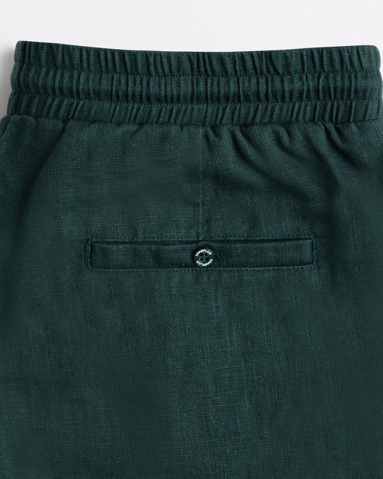 Champlain Linen Short Green CHP-012-SS26009-11 | Front View | Mens Shorts | Topdrawers Clothing for Men