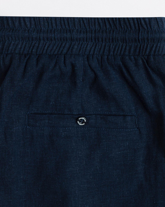 Champlain Linen Short Navy CHP-012-SS26004-01 | Front View | Mens Shorts | Topdrawers Clothing for Men