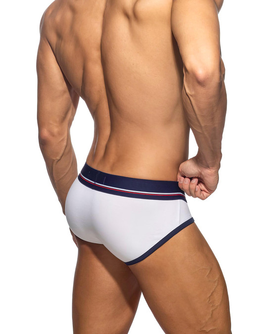 Addicted Cotton Brief | White AD2290P-1 | Rear View | Mens Briefs | Topdrawers Underwear for Men