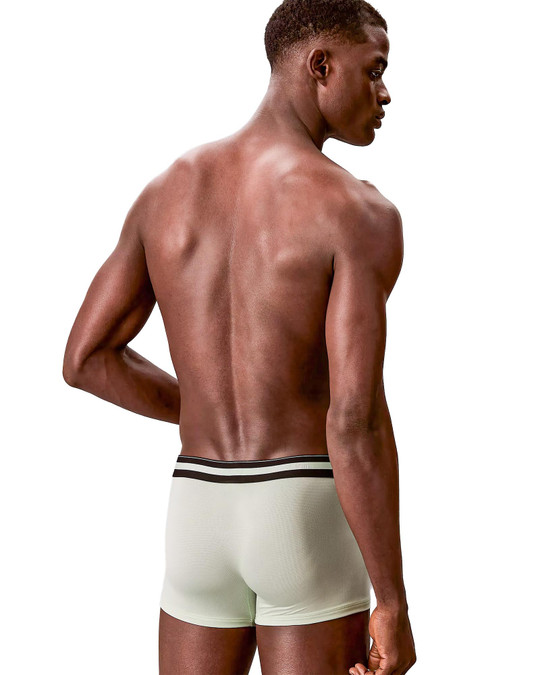 Calvin Klein 3-Pack Icon Active Mesh Trunk Black Fungi Seafoam Wave NB4536G-U2G | Rear View | Mens Boxer Briefs | Topdrawers Underwear for Men