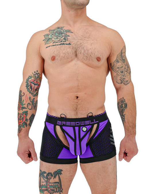 Breedwell Cockpit Chock Purpleicious 2604-CHOCK | Front View | Mens Jock Boxers | Topdrawers Underwear for Men