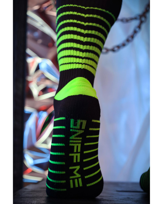 Breedwell After Dark Socks Neon Green 2601-SOCK | Rear View | Mens Long Socks | Topdrawers Apparel for Men