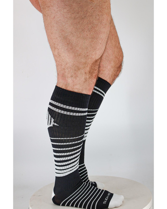 Breedwell After Dark Socks Black 2601-SOCK | Side View | Mens Long Socks | Topdrawers Apparel for Men
