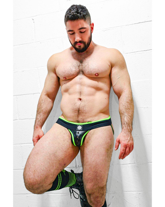 Breedwell After Dark Jock Neon Green 2601-JOCK | Front View | Mens Jockstraps | Topdrawers Underwear for Men