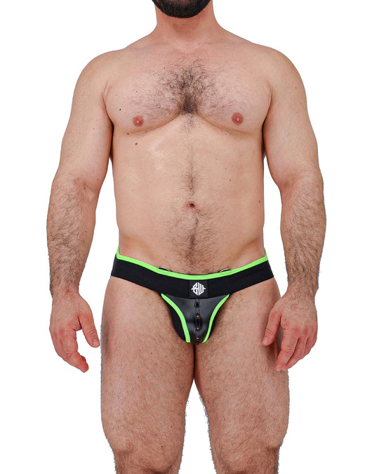 Breedwell After Dark Jock Neon Green 2601-JOCK | Front View | Mens Jockstraps | Topdrawers Underwear for Men