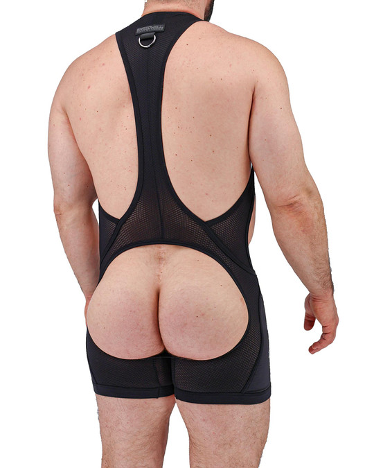 Breedwell After Dark Singlet Black 2601-SINGLET | Rear View | Mens Wrestling Singlets | Topdrawers Underwear for Men