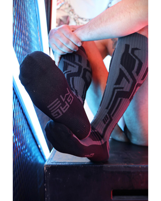Breedwell Cyber Socks Black 2604-SOCK | Side View | Mens Long Socks | Topdrawers Apparel for Men