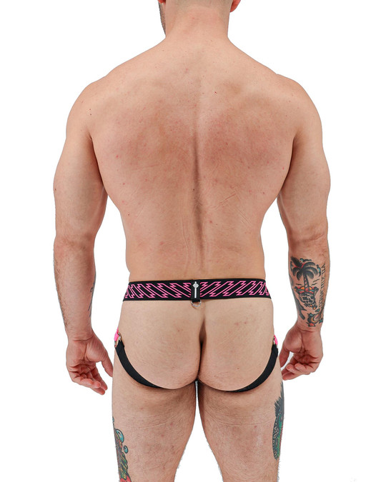 Breedwell Gagged Jock Neon Pink 2604-JOCK-GG | Rear View | Mens Jockstraps | Topdrawers Underwear for Men