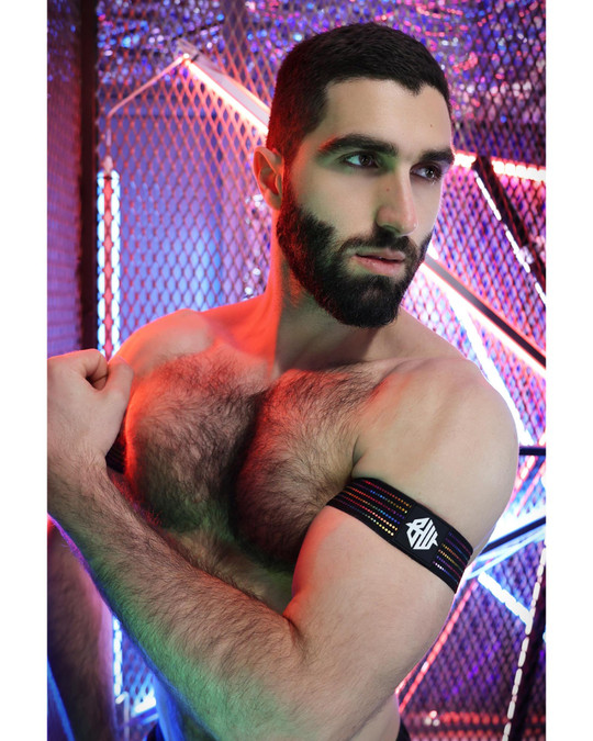 Breedwell Icon Pride Armbands 2605-ARM | Rear View | Mens Fetish Harnesses | Topdrawers Underwear for Men