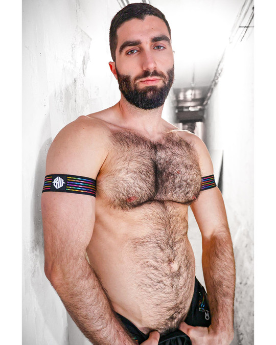 Breedwell Icon Pride Armbands 2605-ARM | Front View | Mens Fetish Harnesses | Topdrawers Underwear for Men