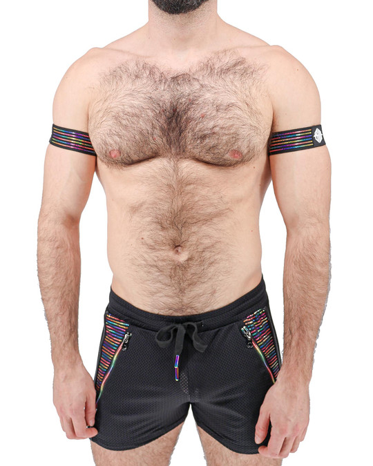 Breedwell Icon Pride Armbands 2605-ARM | Front View | Mens Fetish Harnesses | Topdrawers Underwear for Men