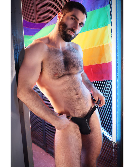 Breedwell Icon Pride Slingshot 2605-THONG | Side View | Mens Thongs | Topdrawers Underwear for Men