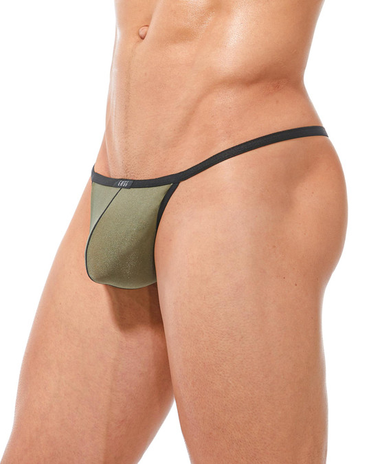 Gregg Homme Torridz String Khaki 87414 | Side View | Mens String Thongs | Topdrawers Underwear for Men