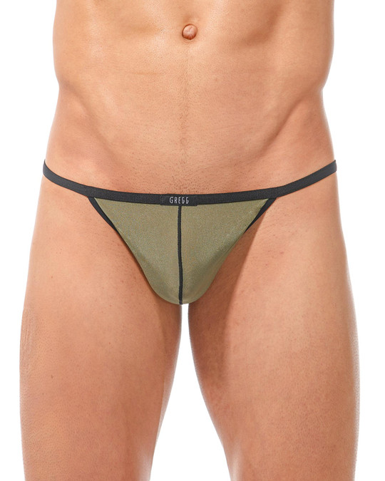 Gregg Homme Torridz String Khaki 87414 | Front View | Mens String Thongs | Topdrawers Underwear for Men