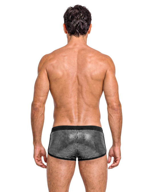 Spicy & Shiny Sequin Sparkly Short Shorts Black ZS36 | Rear View | Mens Athletic Shorts | Topdrawers Clothing for Men