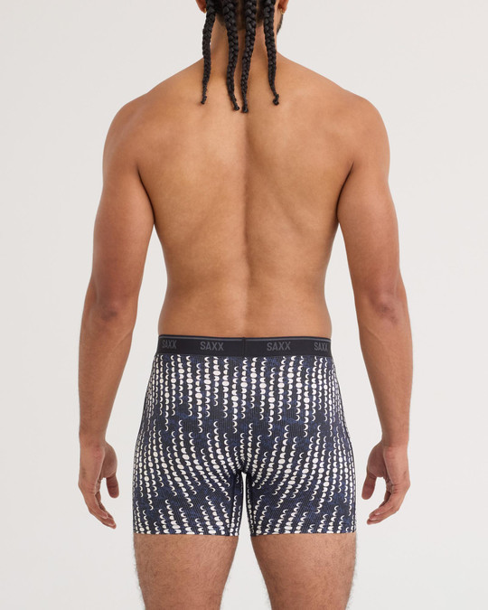 Saxx Quest Boxer Brief Moonrise Black SXBB65F-MOO | Rear View | Mens Boxer Briefs | Topdrawers Underwear for Men