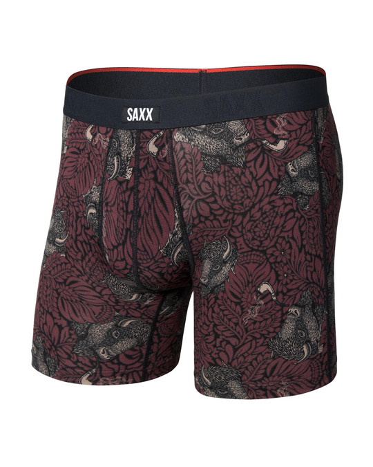 Saxx Vibe Xtra Boxer Brief Smoking Jacket Huckleberry SXVX24F-SJH | Front View | Mens Boxer Briefs | Topdrawers Underwear for Men