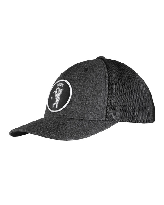 2UNDR Snap Back Mesh Back Patch Hat Space Golf Black 2U07OP-360 | Front View | Mens Caps | Topdrawers Apparel for Men