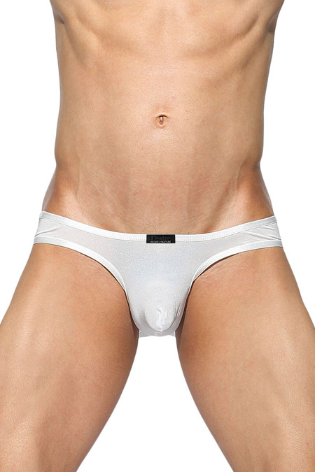 White - Private Structure Desire Intima Mesh Low Rise Bikini DIAMU3455BT - Front View - Topdrawers Underwear for Men