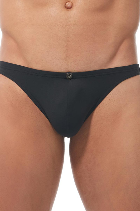 Gregg Homme Caliente Swim Thong 170625 - Black - Mens Swim Thongs - Front View - Topdrawers Swimwear for Men Gregg Homme Caliente Swim Thong 170625 - Black - Mens Swim Thongs - Front View - Topdrawers Swimwear for Men