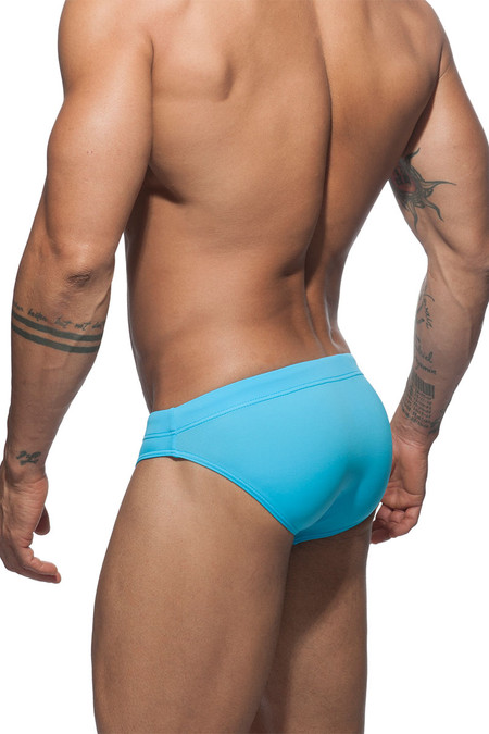 Addicted Basic AD Swim Brief ADS097 - 08 Turquoise - Mens Swim Bikini Briefs - Rear View - Topdrawers Swimwear for Men Addicted Basic AD Swim Brief ADS097 - 08 Turquoise - Mens Swim Bikini Briefs - Rear View - Topdrawers Swimwear for Men