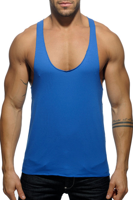 Addicted Back Logo Tank Top AD340-16 Royal Blue - Mens Tank Tops - Front View - Topdrawers Clothing for Men Addicted Back Logo Tank Top AD340-16 Royal Blue - Mens Tank Tops - Front View - Topdrawers Clothing for Men