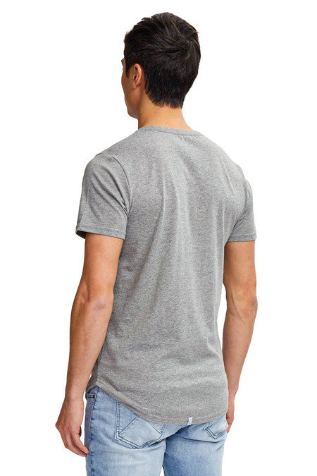 Kuwalla Tee Eazy Scoop Tee KUL-CT1851 Heather Grey - Mens T-Shirts - Rear View - Topdrawers Clothing for Men
