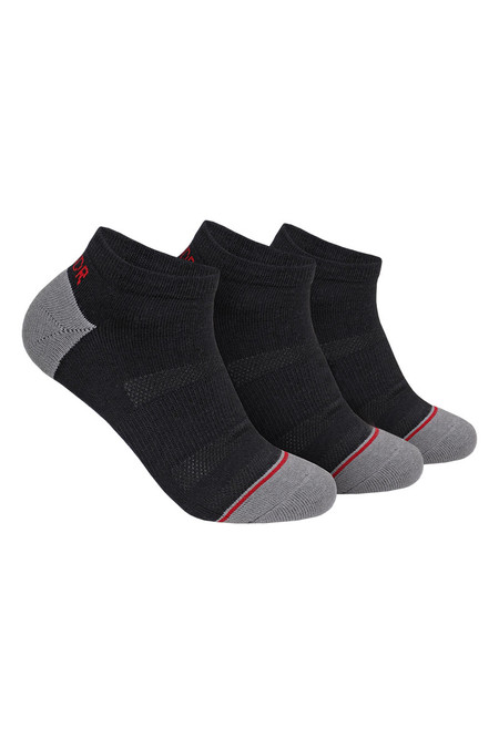 2UNDR 3-Pack Groove Ankle Sock | Black 2U73AS-BLK - Mens Socks - Front View - Topdrawers Underwear for Men
