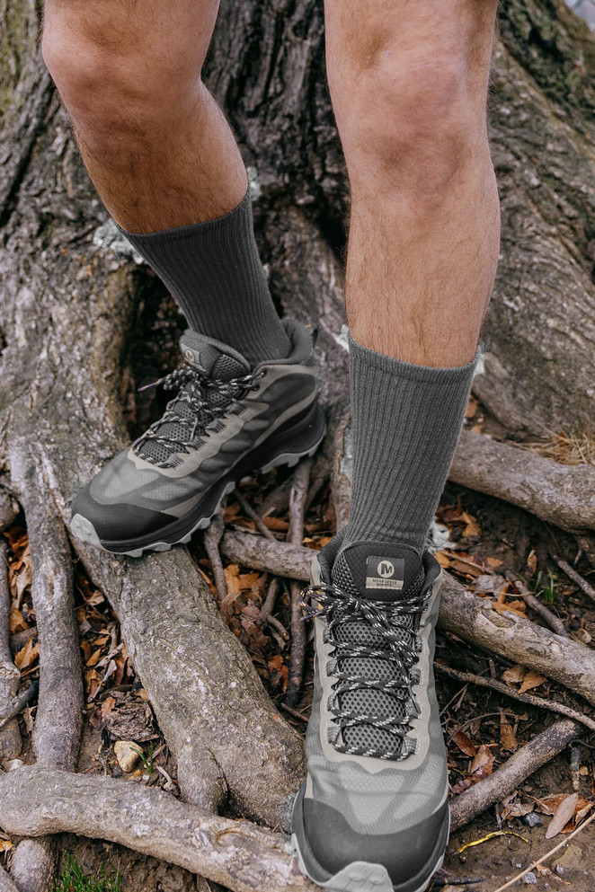American Trench Mil-Spec Sport Socks | Grey SCK-SS-MLSPC-GR - Mens Crew Socks - Front View - Topdrawers Underwear for Men
