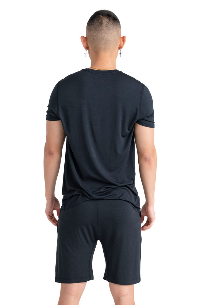 Saxx Snooze Short | Black | SXLS33-BLK  - Mens Lounge Shorts - Rear View - Topdrawers Clothing for Men
