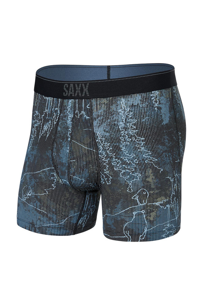 Saxx Quest Boxer Brief w/ Fly | Smokey Mountains Multi | SXBB70F-SMM  - Mens Boxer Briefs - Front View - Topdrawers Underwear for Men
