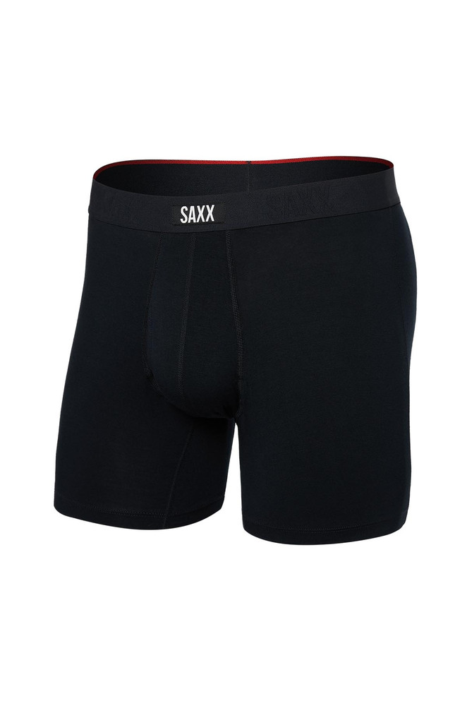 Saxx Vibe Xtra Boxer Brief Black SXVX24F | Front View | Mens Boxer Briefs | Topdrawers Underwear for Men