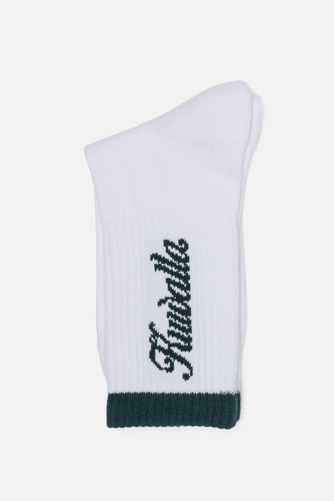Kuwalla Tee Crew Sock | Deep Green KUL-SOCK2-DPGN | Front View | Mens Crew Socks | Topdrawers Apparel for Men