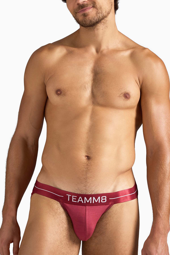 Teamm8 Icon Jockstrap | Dusty Red TU-JKICON | Front View | Mens Jockstraps | Topdrawers Underwear for Men