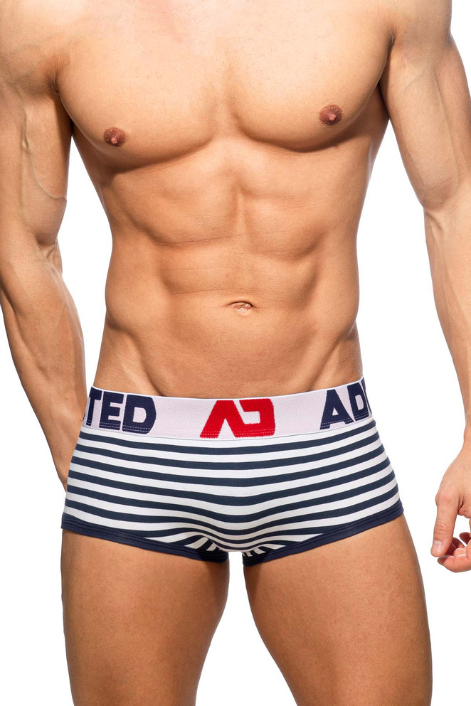 Addicted Seamless Sailor Trunk | Navy AD1277 | Front View | Mens Boxer Briefs | Topdrawers Underwear for Men