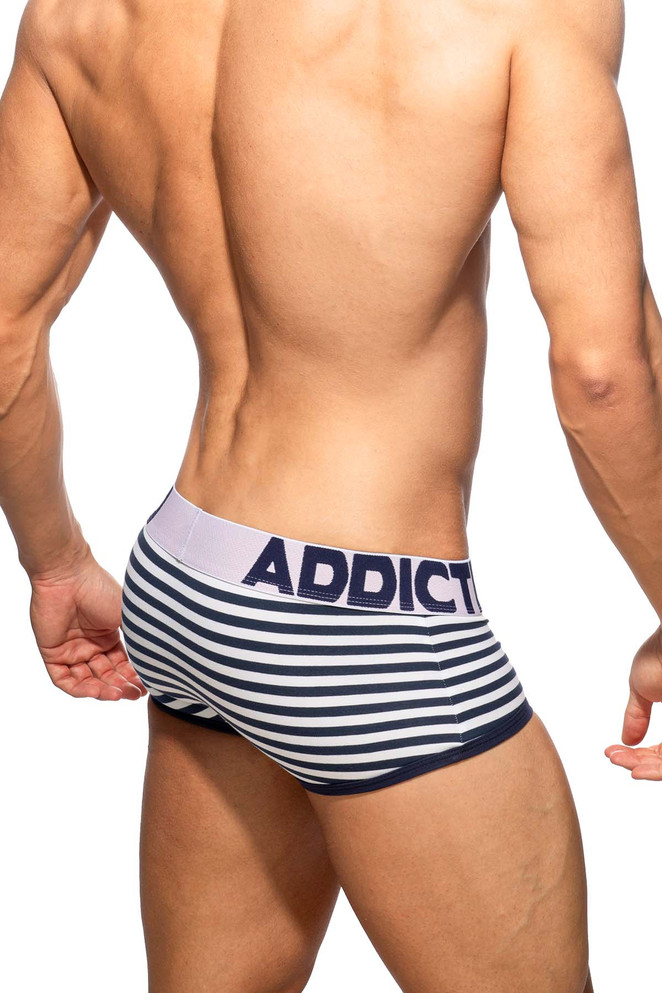 Addicted Seamless Sailor Trunk | Navy AD1277 | Rear View | Mens Boxer Briefs | Topdrawers Underwear for Men