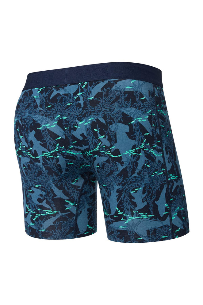 Saxx Vibe Xtra Boxer Brief | Sharks And Minnows Dark Ink SXVX24F | Rear View | Mens Boxer Briefs | Topdrawers Underwear for Men