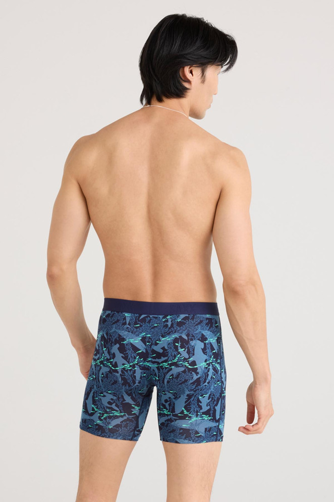 Saxx Vibe Xtra Boxer Brief | Sharks And Minnows Dark Ink SXVX24F | Rear View | Mens Boxer Briefs | Topdrawers Underwear for Men