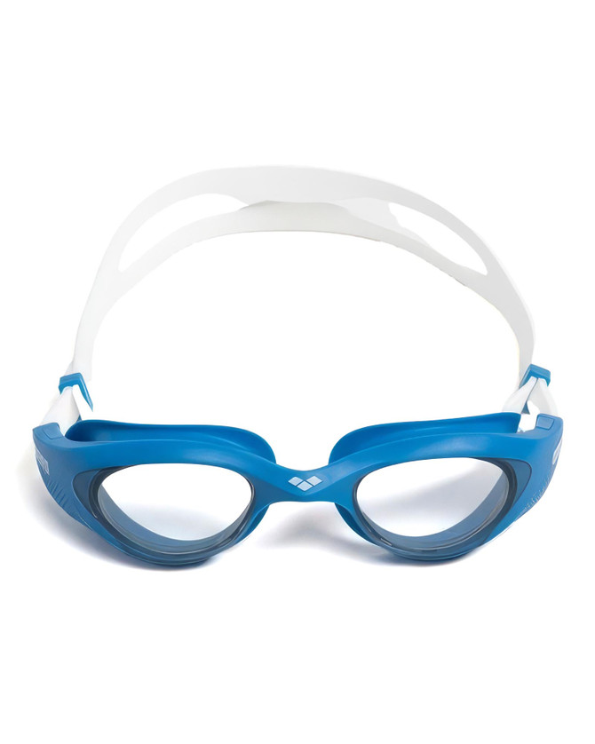 Arena The One Swim Goggles | Light Smoke Blue White 001430-571 | Front View | Mens Accessories | Topdrawers Apparel for Men