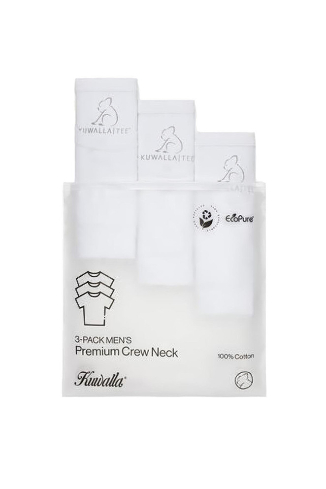 Kuwalla Tee 3-Pack T-Shirts | White KUL-CW0531 | Front View | Mens T-Shirts | Topdrawers Clothing for Men