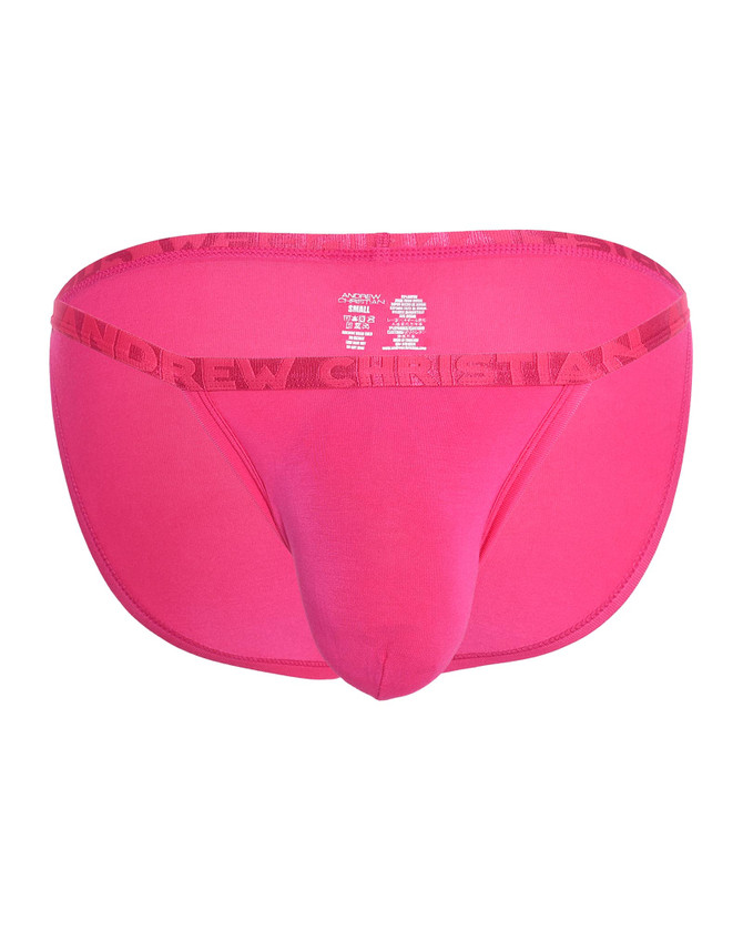 Andrew Christian Lust Modal Brief w/ Almost Naked | Fuchsia 93651 | Item View | Mens Bikini Briefs | Topdrawers Underwear for Men