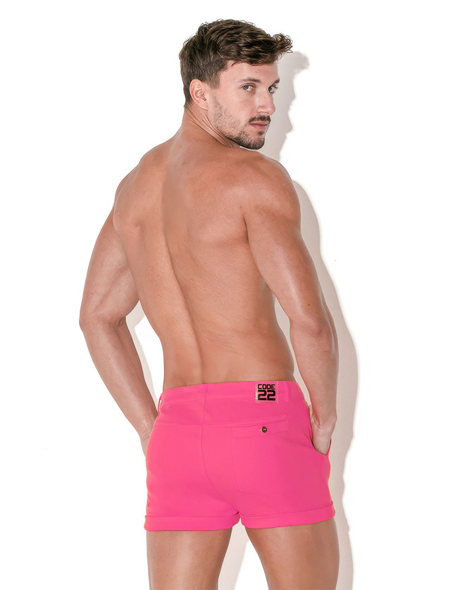CODE 22 Micro Short | Fuchsia 9720 | Rear View | Mens Shorts | Topdrawers Clothing for Men