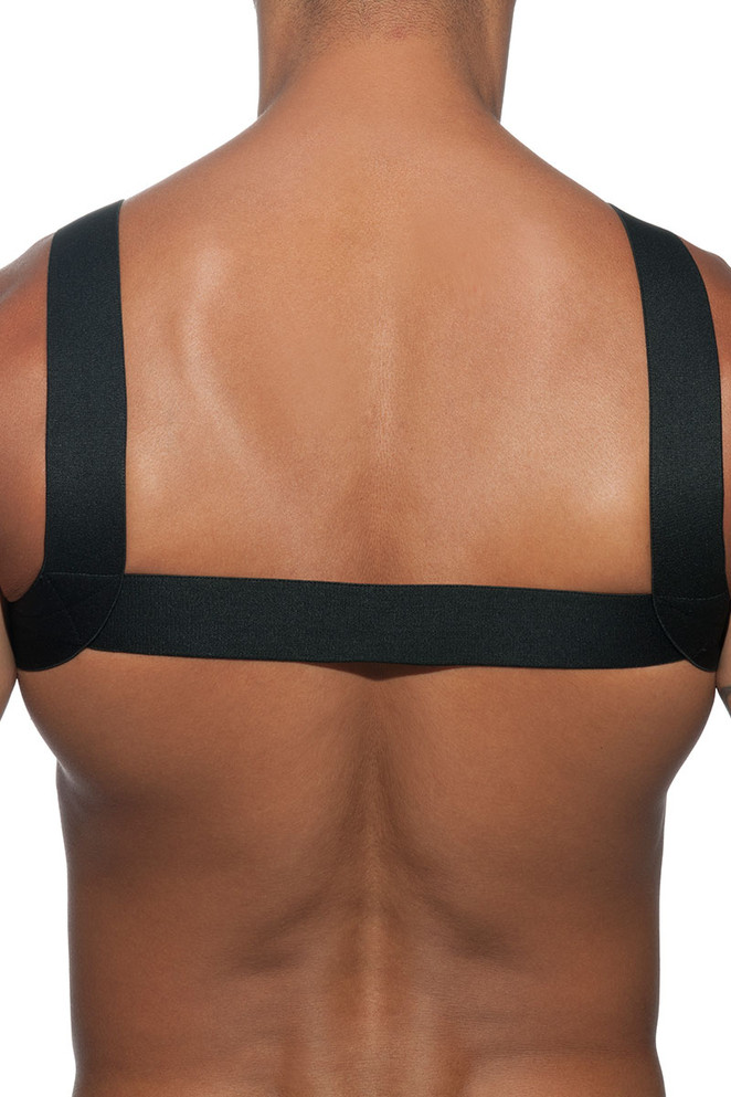 10 Black - Addicted Basic Elastic Harness ADF104 - Rear View - Topdrawers Underwear for Men